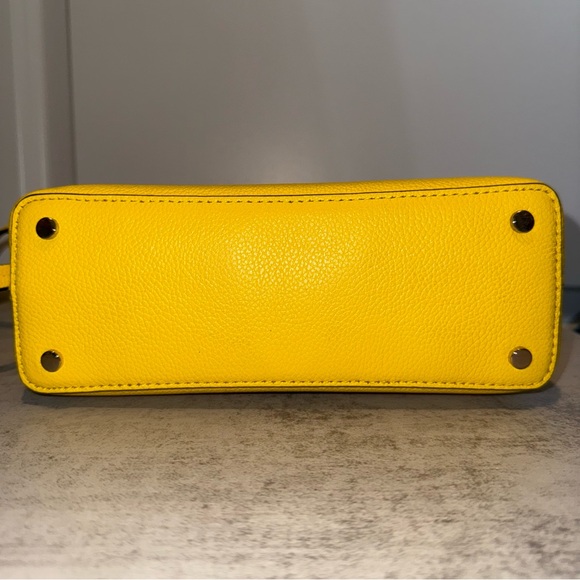 Kate Spade Margaux Satchel in Yellow Pebbled Leather - Picture 5 of 10